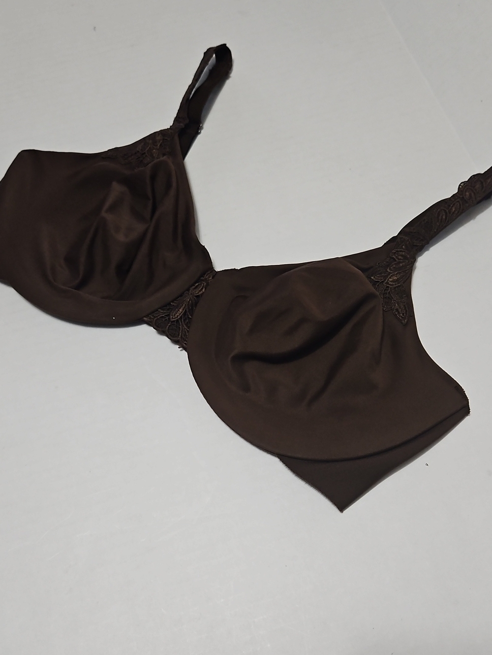 Lilyette Smooth Padless Full-Coverage Brown Bra - Women Intimates Size 40D